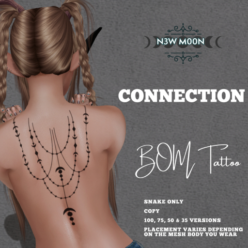 N3W M00N - Connection - Tattoo - black - back