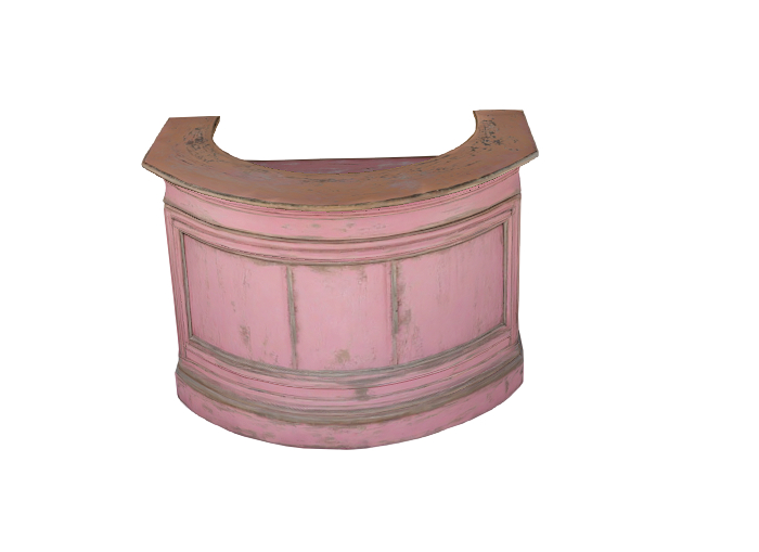 Shabby Chic Pink Receptionist Counter Desk