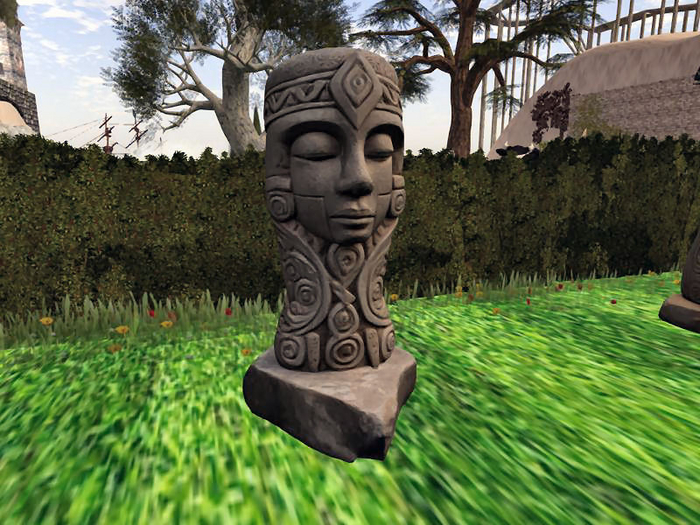 3D Serene Stone Guardian statue