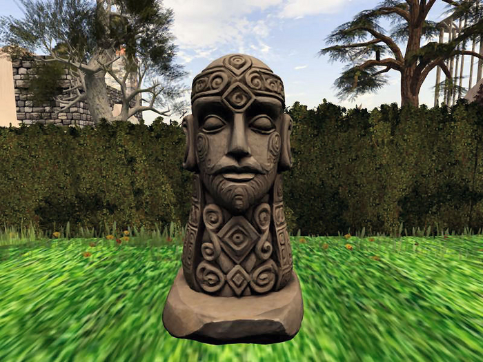 3D Stone Guardian Celtic statue