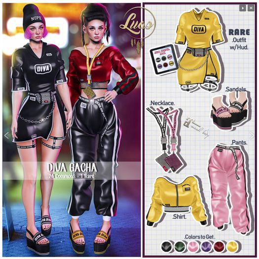Luas Diva Pants Red