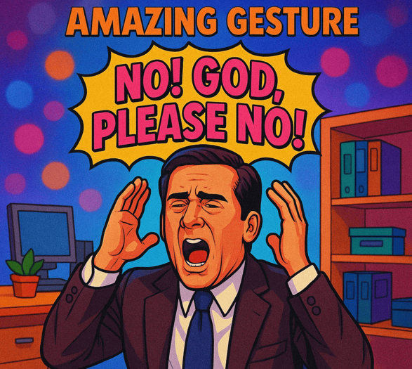 NO GOD PLEASE NO! – Funny Michael Scott Voice Gesture | The Office | Reaction | Second Life Animation