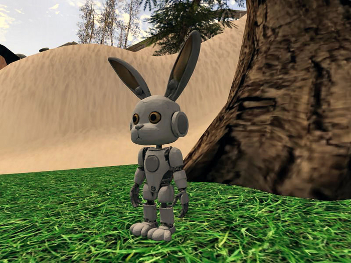 Robo Bunny Statue