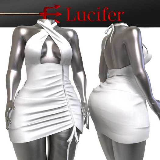 White Rouched Dress Maitreya