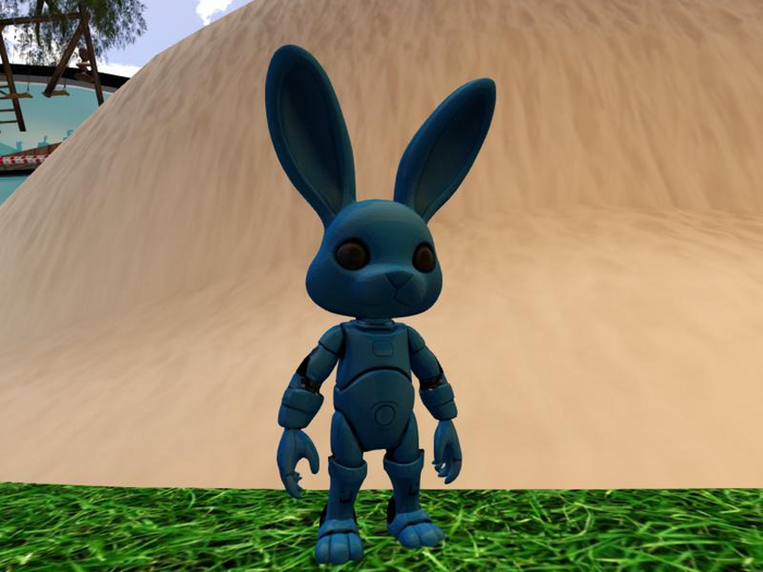 Cyber Bunnybot statue