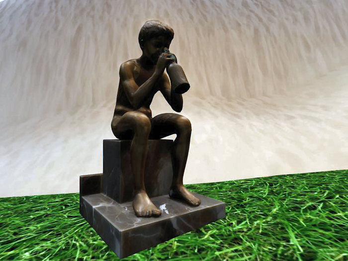 The Quiet Thinker Boy statue
