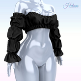 Black Myriam Top Kupra