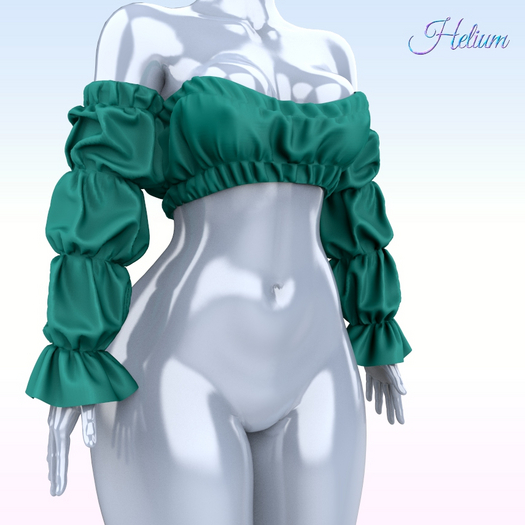 Turqoise Myriam Top Kupra