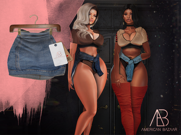 [AB] AMERICAN BAZAAR Tied Jeans Jacket Blue