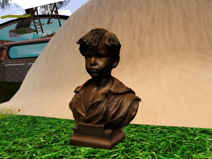 Young Boy Bronze Portrait Bust statue