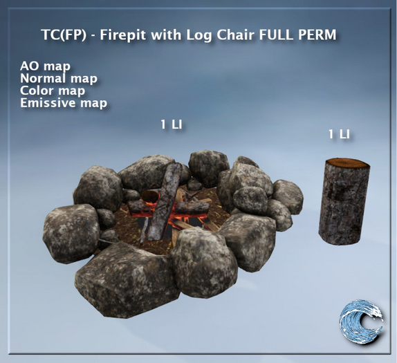 TC(FP) - Firepit with Log Chair FULL PERM