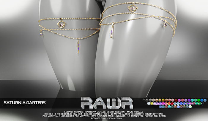 RAWR! Saturnia Garters (add me)