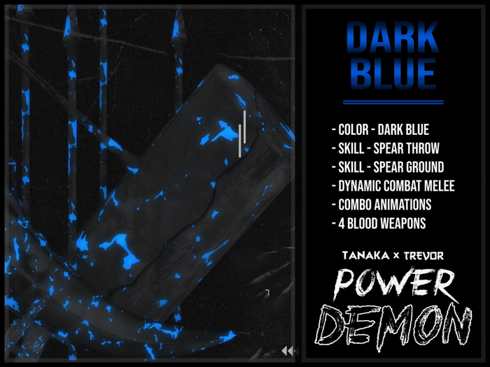 [TANAKA x TREVOR] - POWER DEMON - (DARK BLUE)