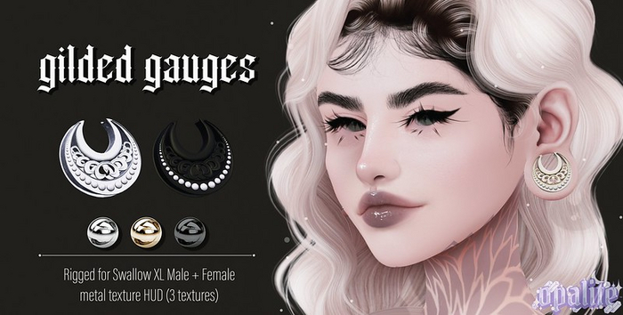 .:opalite:. Gilded Gauges - Swallow XL