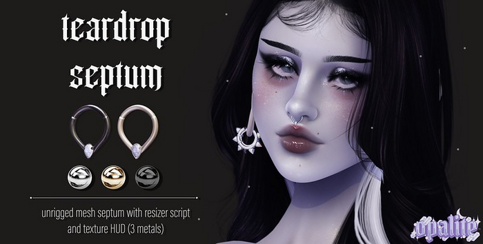 .:opalite:. Teardrop Septum