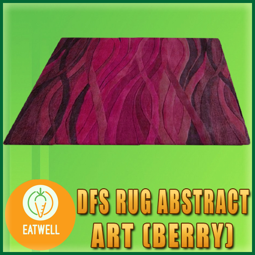 DFS Rug - Abstract Art (Berry) - Actual Item