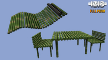 Mesh Furniture Set - Bench, Table, Long Chair (Full Perm)