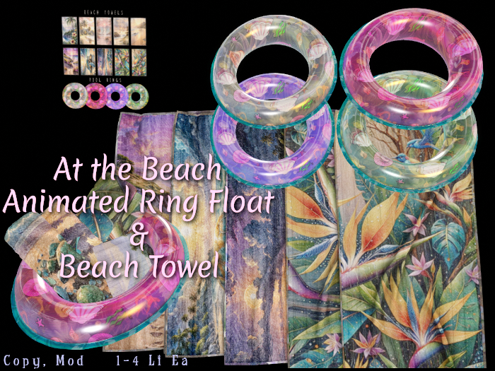Unpack - At The Beach -  Beach Towel & Pool Rings (ADD)