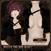 =^.^= Curious Kitties - Wasted Time Mini Jacket - Gold