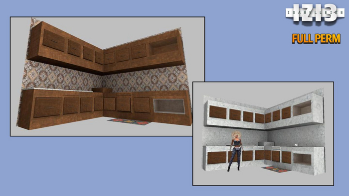 Mesh Kitchen - Full Perm (2 Set: Marble & Wood)