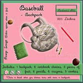 [M.A.] Baseball -Backpack  [Boxed]