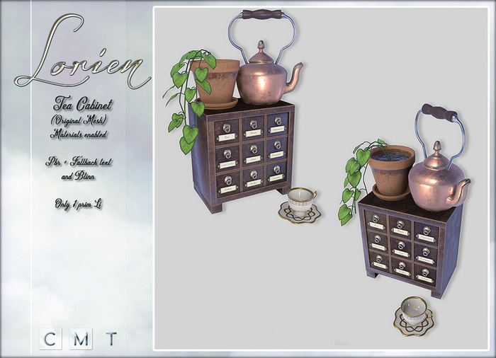 LORIEN TEA CABINET BOXED