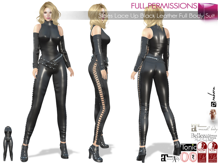 Full Perm Female Lace-up Sides Sleeveless Bodysuit For Maitreya 5.3 LaraX Ebody Reborn Legacy Belleza Slink Tonic Ocacin