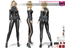 Full Perm Female Shiny Black Leather Bodysuit Outfit Maitreya 5.3 LaraX Ebody Reborn Legacy Belleza Slink Tonic Ocacin