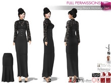 Full Perm Long Black Victorian Skirt For Legacy Maitreya 5.3 LaraX Slink Belleza Tonic Ocacin Classic Ebody Reborn