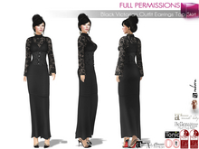 Full Perm 3in1 Black Victorian Outfit Earrings Top Skirt Legacy Maitreya 5.3 LaraX Belleza Tonic Ocacin Ebody Reborn