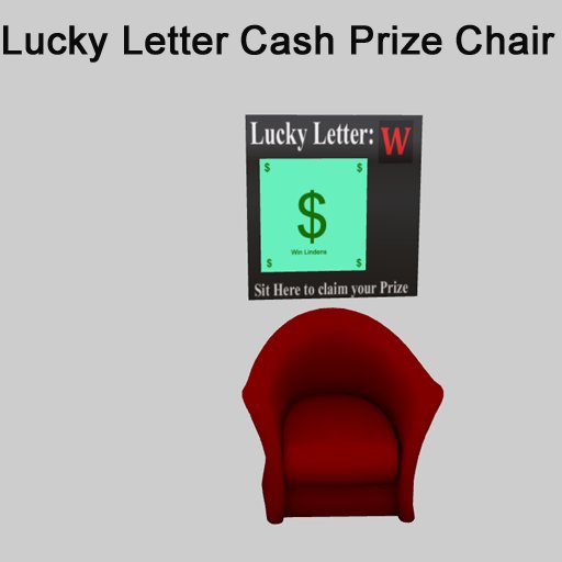 Lucky Letter Cash Chair