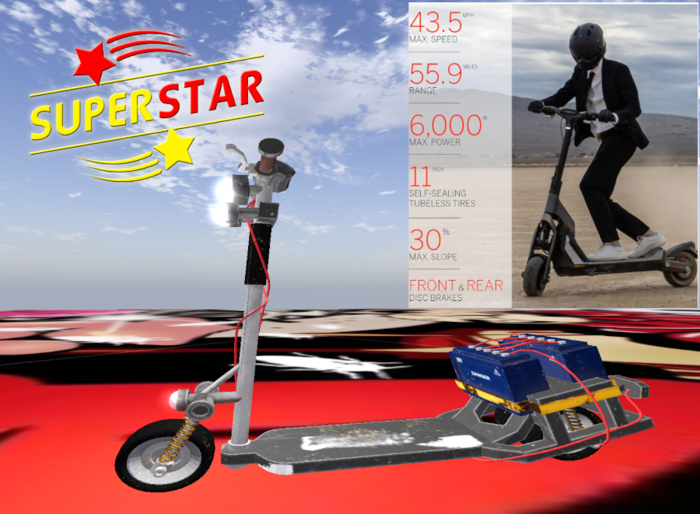Cyberpunk Scooter Model Couple Avatar Cargo  V 1.2 Interactive