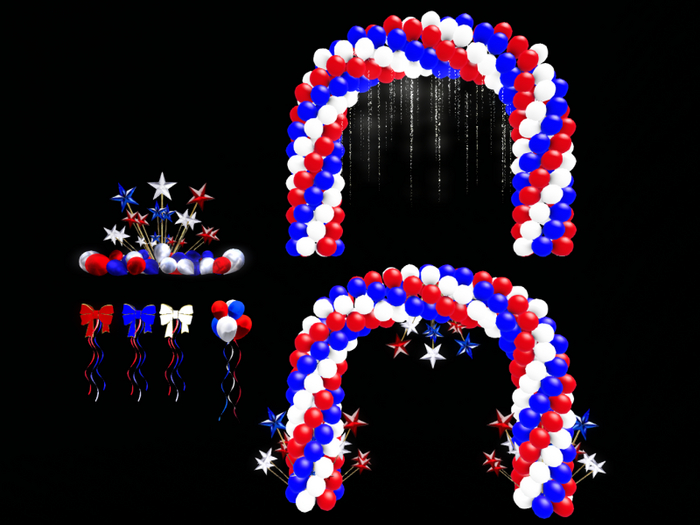 MC July 4th Festive Balloon Arch Set