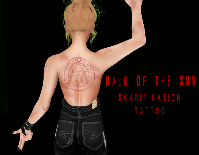 Halo Of The Sun Scarification Tattoo