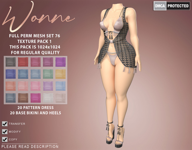 WONNE (76) Full Perm Mesh (1024 Texture Pack 1)