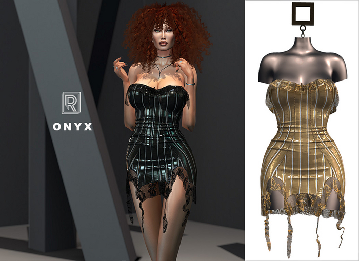 RAPTURE-Dress Onyx-Gold