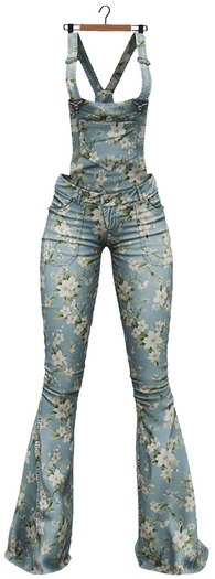 RIOT / Mercury Overalls - Pattern - Floral Blue