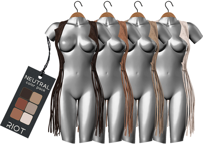 RIOT / Shiloh Fringe Vest - Neutral Pack