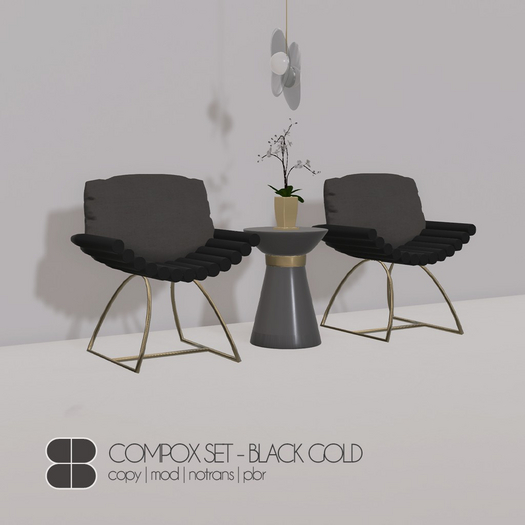 8 Compox Set PBR - BLACK GOLD