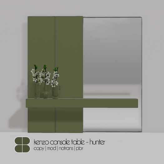 8 Kenzo Console Table PBR - HUNTER