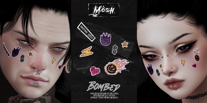 [MOSH] Bombed face stickers