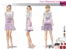 Full Perm SAVE! 3in1 Korean Style Mini Skirt Tucked In Shirt Handbag Outfit Legacy Maitreya 5.3 LaraX Ebody Reborn