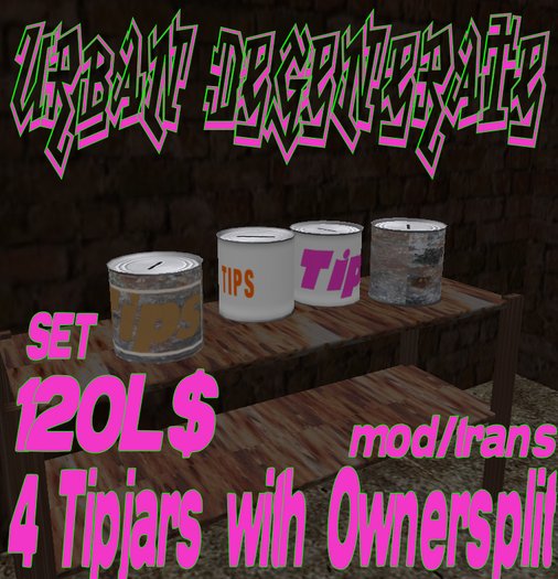 4 TipJars w Ownersplit