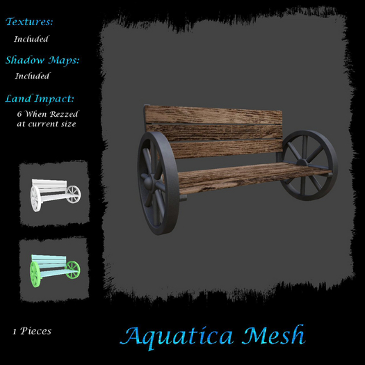 Aquatica Mesh - AM026203 Wagon Wheel Bench