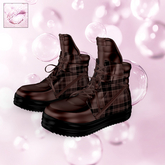 Brown Plaid Sneakers Maitreya