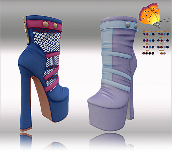 Boots with Mesh Insert 30x Multicolor1 HUD,LaraX,Legacy,Reborn