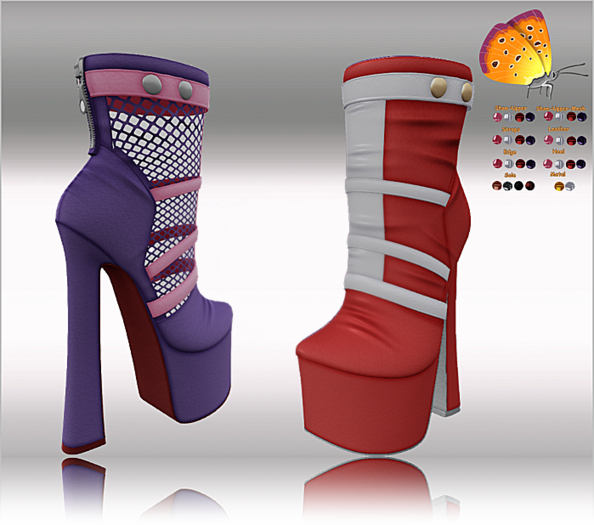 Boots with Mesh Insert 30x Multicolor2 HUD,LaraX,Legacy,Reborn
