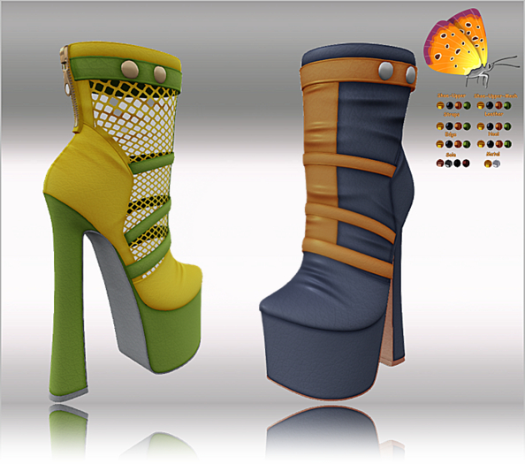 Boots with Mesh Insert 30x Multicolor4 HUD,LaraX,Legacy,Reborn