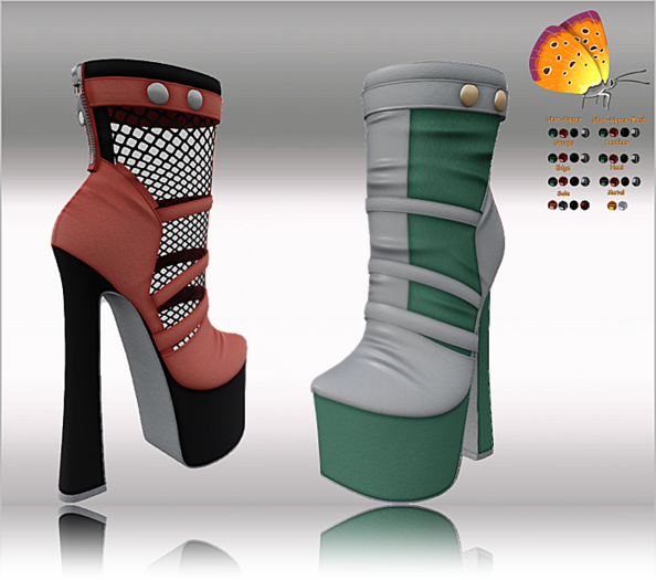 Boots with Mesh Insert 30x Multicolor5 HUD,LaraX,Legacy,Reborn