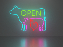 Farm open neon sign Full Permission
